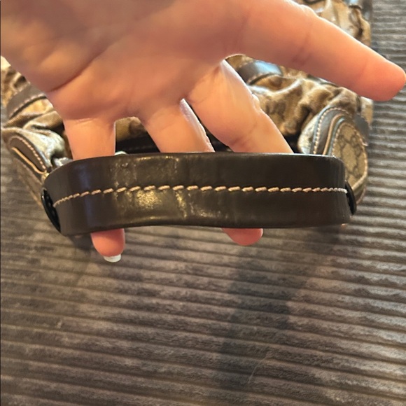 Gucci Crystal Tan & Dark Brown Monogram Hobo Shoulder Bag - Picture 8 of 16